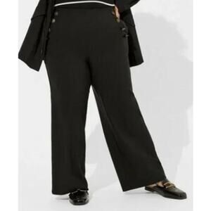 NWT Torrid Wide Leg Sharkskin HR Retro Chic‎ Nautical Pant  SZ 24